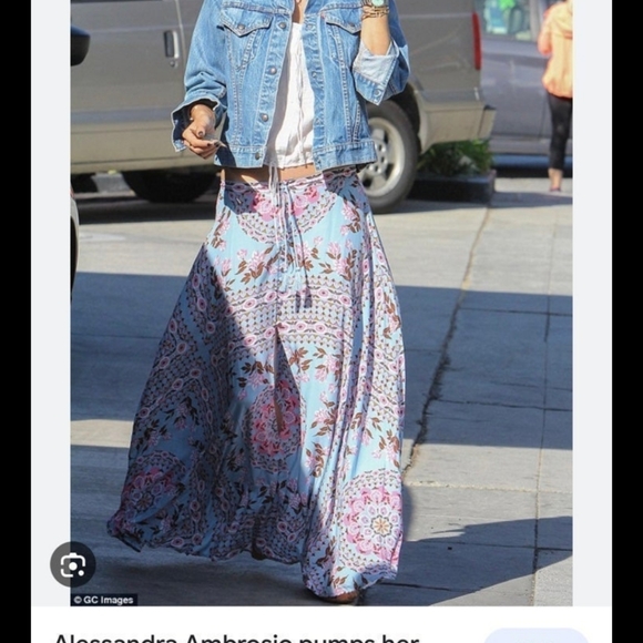 Spell And The Gypsy Pandora Long Skirt In Aquarium Blue SIZE SMALL - Picture 7 of 15